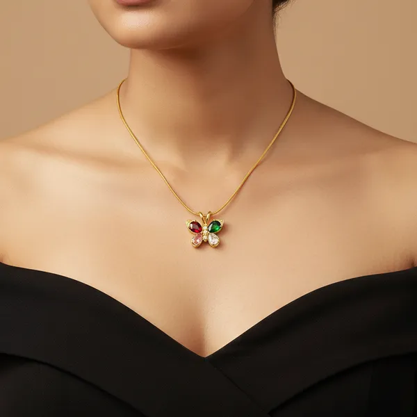 Color_Kiss_Butterfly_Pendant_With_Chain_For_Women
