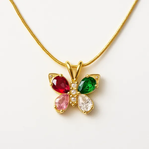 Color_Kiss_Butterfly_Pendant_With_Chain_For_Women