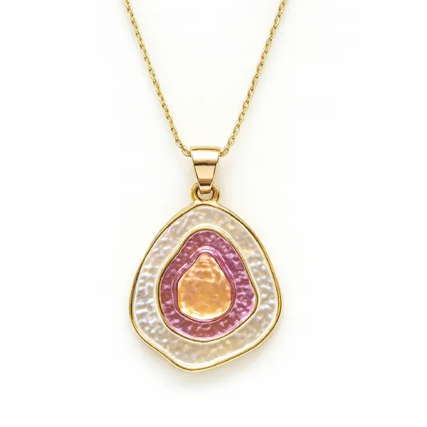 Light_Pink_Party_Pebble_Pendant_With_Earring_set__For_Women