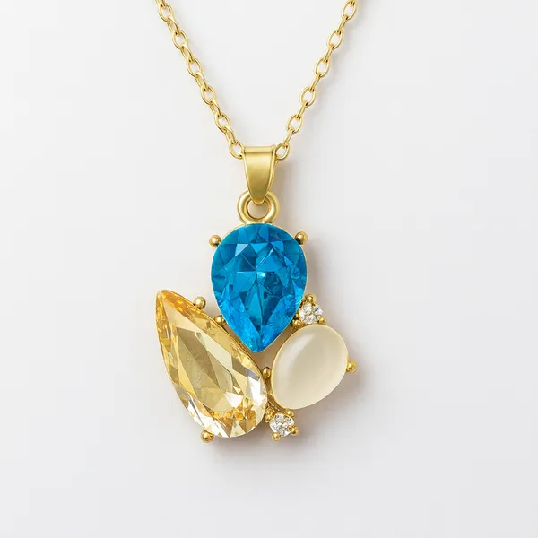 Jellybean_Pendant_With_Earring_set__For_Women