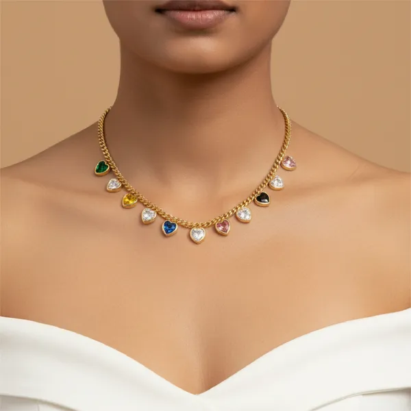 Heartbeats_in_Color_Pendant_With_Chain_For_Women
