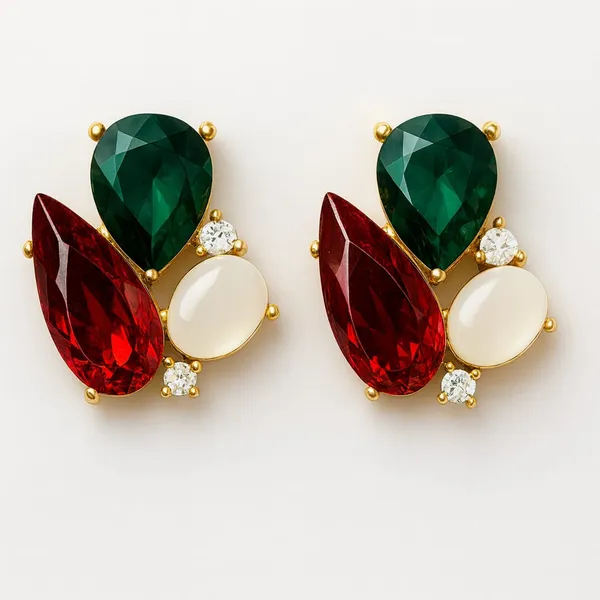 MultiColor__Pendant_With_Earring_set__For_Women