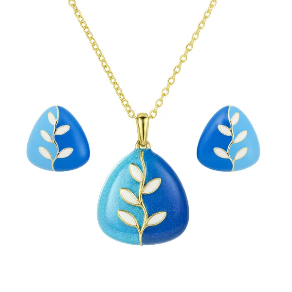 Blue_Nature’s_Duality_Stainless_Steel_Pendant_With_Earring_set__|_For_Women