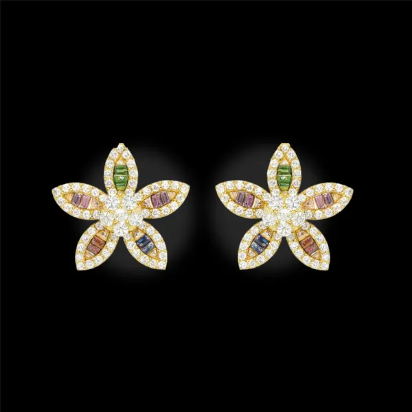 Golden_Starlit_Mystique_Pendant_With_Earring_set__For_Women