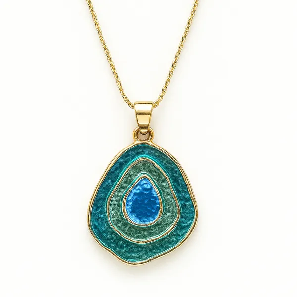 Blue_Party_Pebble_Pendant_With_Earring_set__For_Women