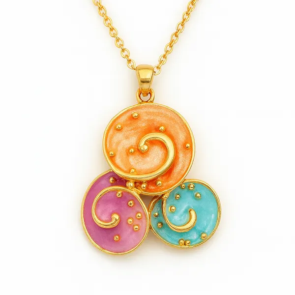 Funky_Trio_Pendant_With_Earring_set__For_Women