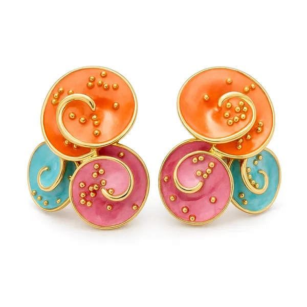 Funky_Trio_Pendant_With_Earring_set__For_Women