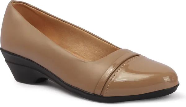 Beige_Synthetic_Leather_Wedges_For_Women