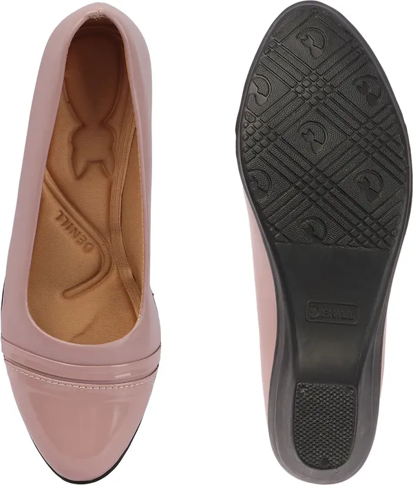 Pink_Synthetic_Leather_Wedges_For_Women
