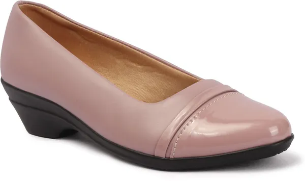 Pink_Synthetic_Leather_Wedges_For_Women
