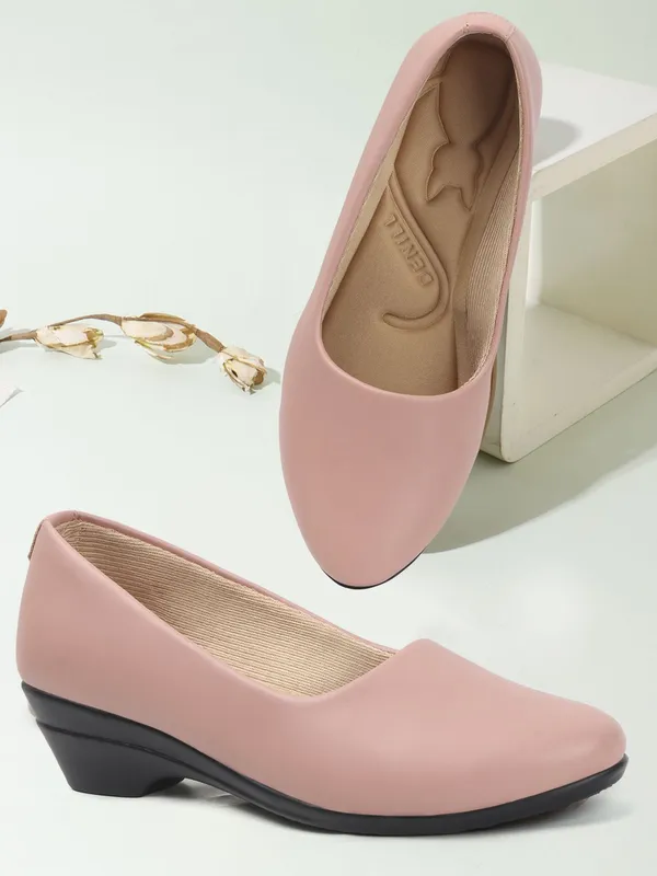 Pink_Synthetic_Leather_Bellies_For_Women