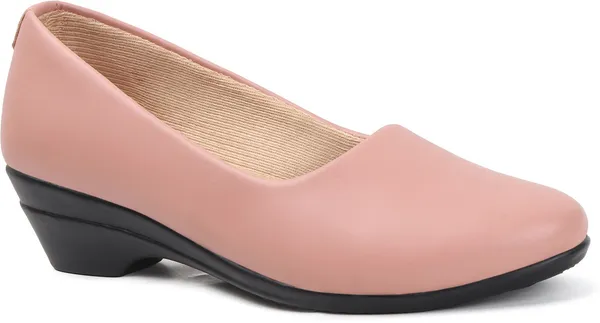 Peach_Synthetic_Leather_Casual_Slip_On_Bellies_For_Women