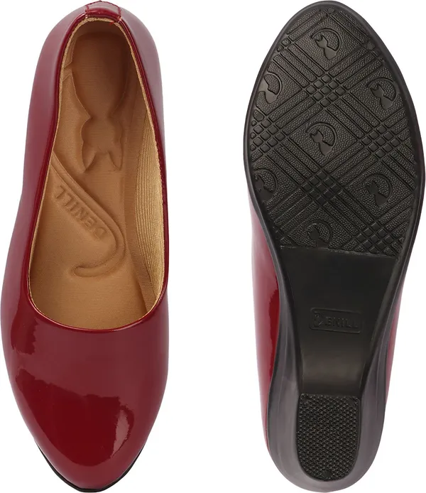 Red_Synthetic_Leather_Casual_Bellies_For_Women
