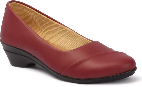 Maroon_Synthetic_Leather_Casual_Slip_On_Bellies_For_Women