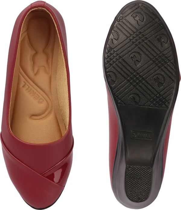 Maroon_Synthetic_Leather_Casual_Slip_On_Bellies_For_Women