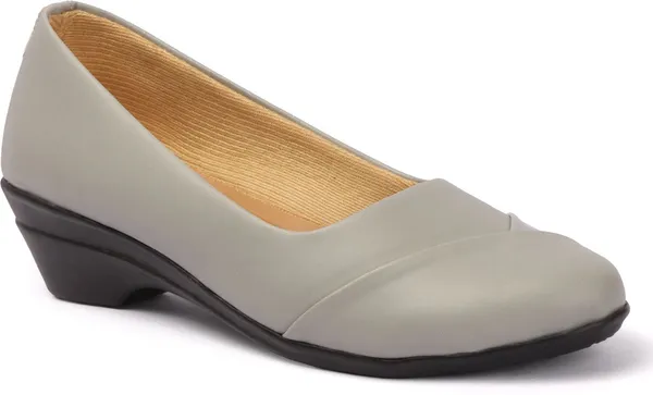 Grey_Synthetic_Leather_Casual_Slip_On_Bellies_For_Women
