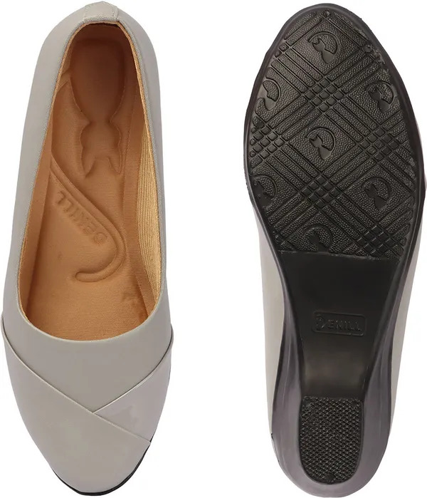 Grey_Synthetic_Leather_Casual_Slip_On_Bellies_For_Women