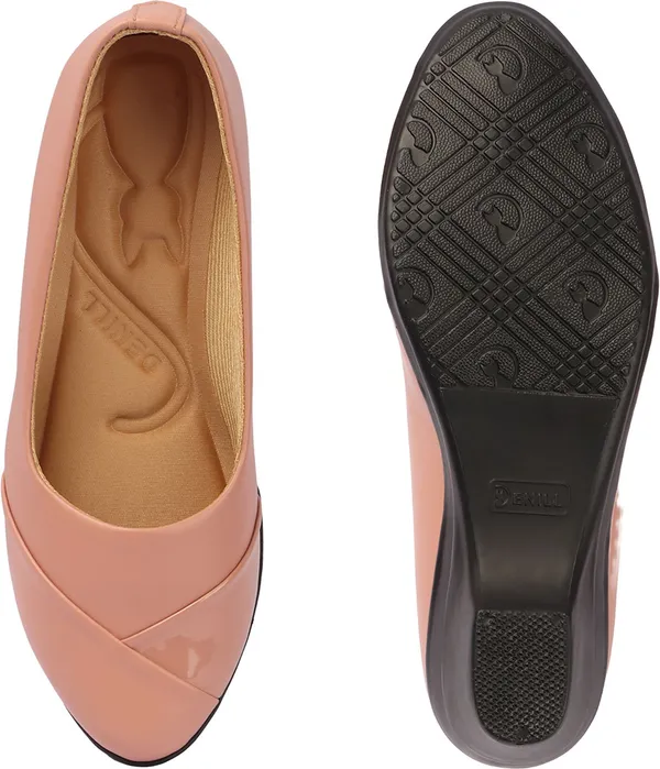 Pink_Synthetic_Leather_Wedges_For_Women