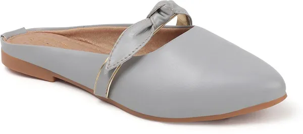 Grey_Synthetic_Flats_For_Women