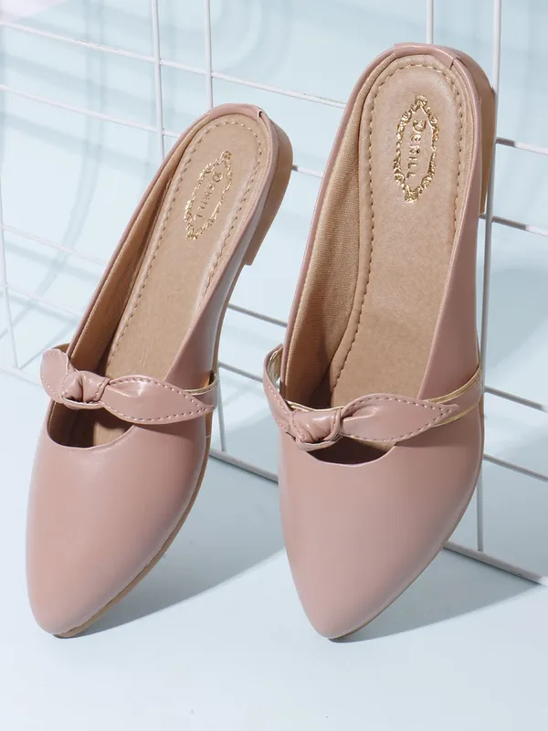 Pink_Synthetic_Flats_For_Women