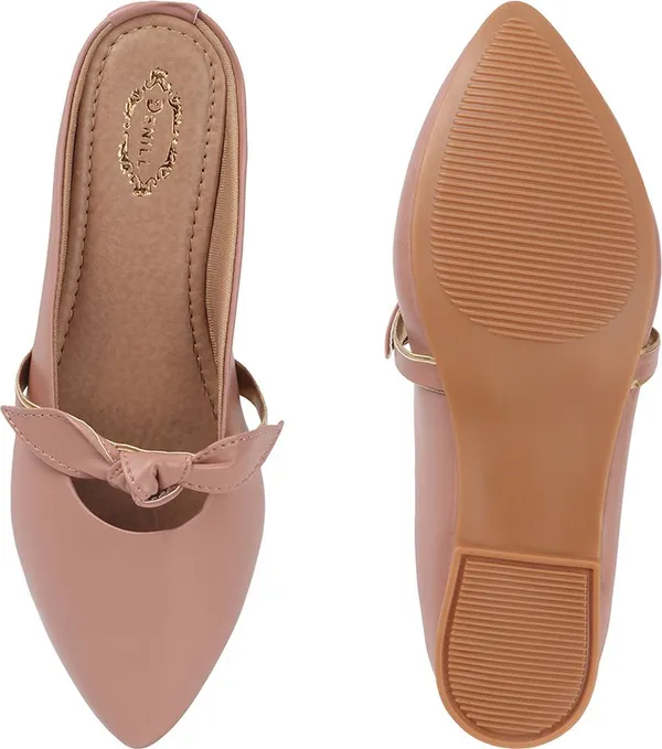 Pink_Synthetic_Flats_For_Women