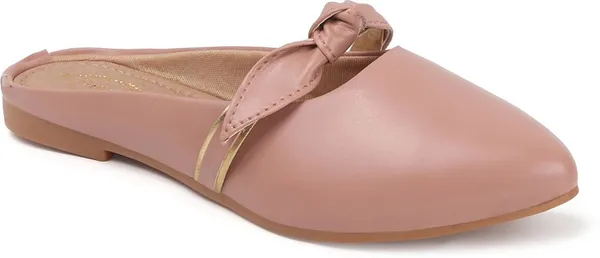 Pink_Synthetic_Flats_For_Women