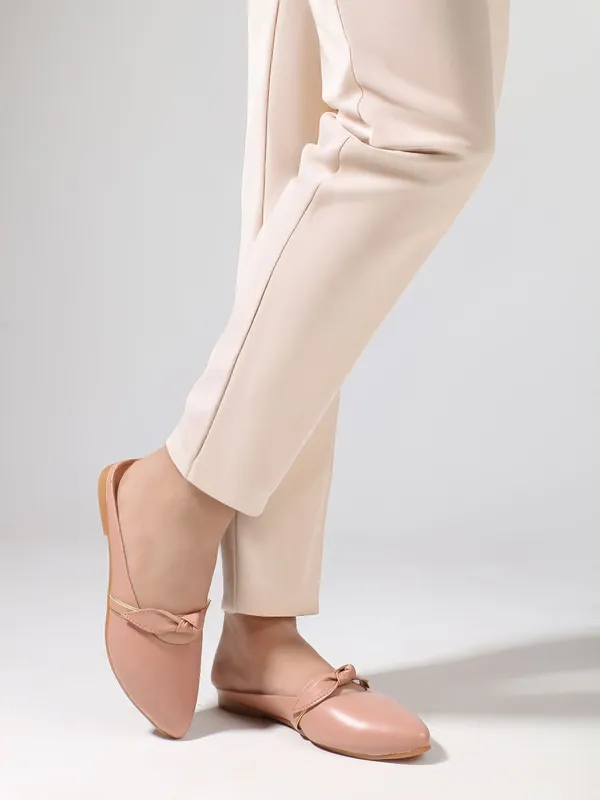 Pink_Synthetic_Flats_For_Women