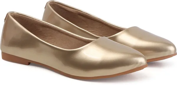 Gold_Synthetic_Leather_Casual_Slip_On_Bellies_For_Women