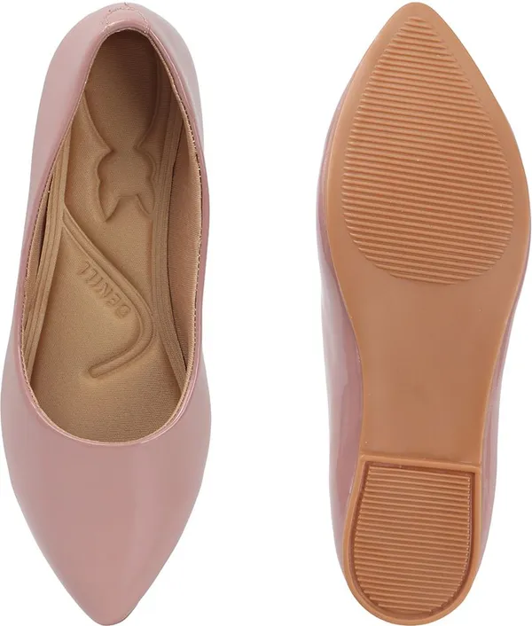 Peach_Synthetic_Leather_Casual_Slip_On_Bellies_For_Women