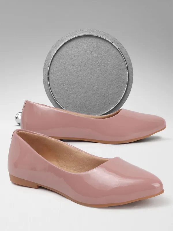 Peach_Synthetic_Leather_Casual_Slip_On_Bellies_For_Women