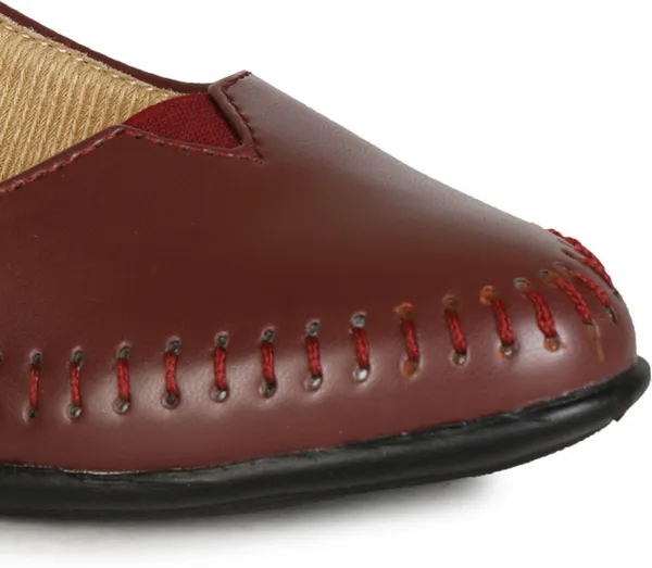 Maroon_Synthetic_Casual_Bellies_For_Women