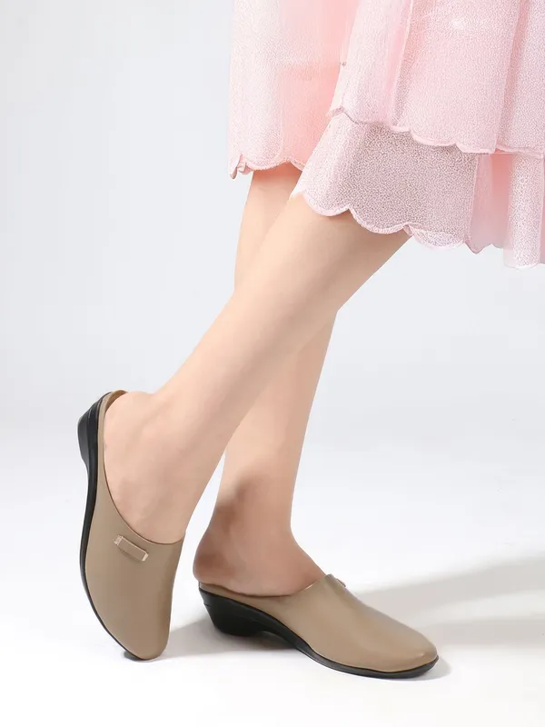 Beige_Synthetic_Wedges_For_Women