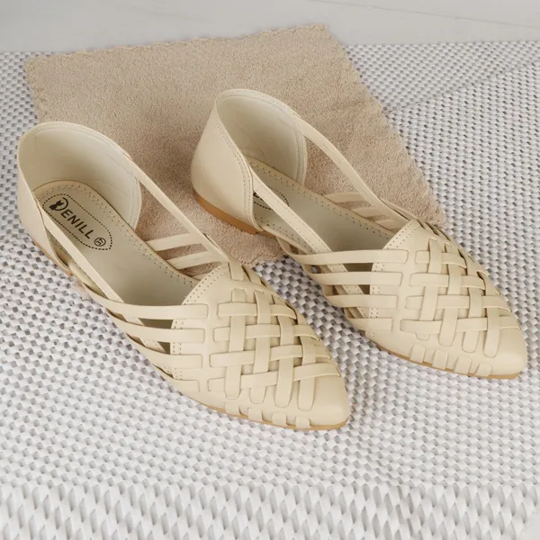 Cream_Synthetic_Casual_Bellies_For_Women