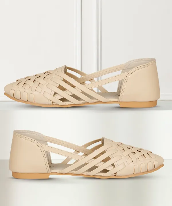 Cream_Synthetic_Casual_Bellies_For_Women