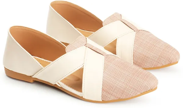 Peach_Synthetic_Leather_Casual_Bellies_For_Women