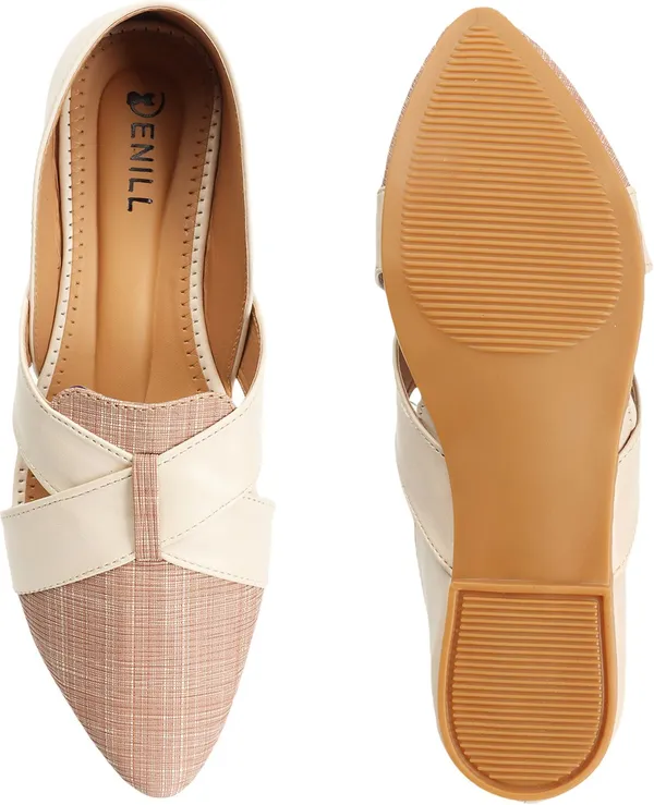 Peach_Synthetic_Leather_Casual_Bellies_For_Women