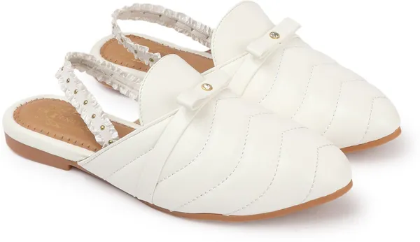 White_Synthetic_Leather_Casual_Slip_On_Bellies_For_Women
