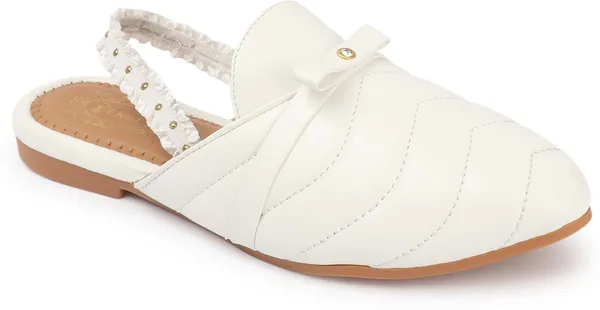 White_Synthetic_Leather_Casual_Slip_On_Bellies_For_Women