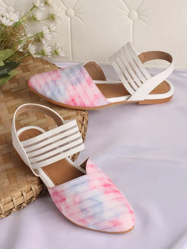 White_Synthetic_Leather_Casual_Slip_On_Bellies_For_Women