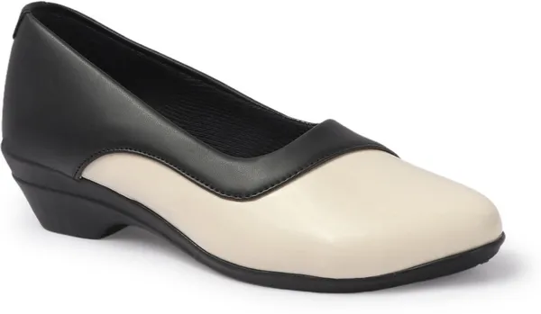 Cream_Synthetic_Leather_Casual_Slip_On_Bellies_For_Women