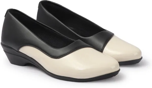 Cream_Synthetic_Leather_Casual_Slip_On_Bellies_For_Women