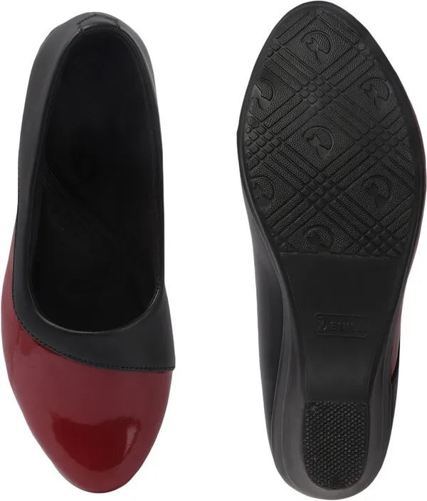 Maroon_Synthetic_Leather_Casual_Slip_On_Bellies_For_Women