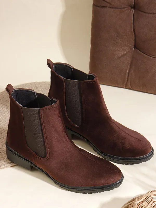 Brown_Suede_Casual_Wedges_Boots_For_Women