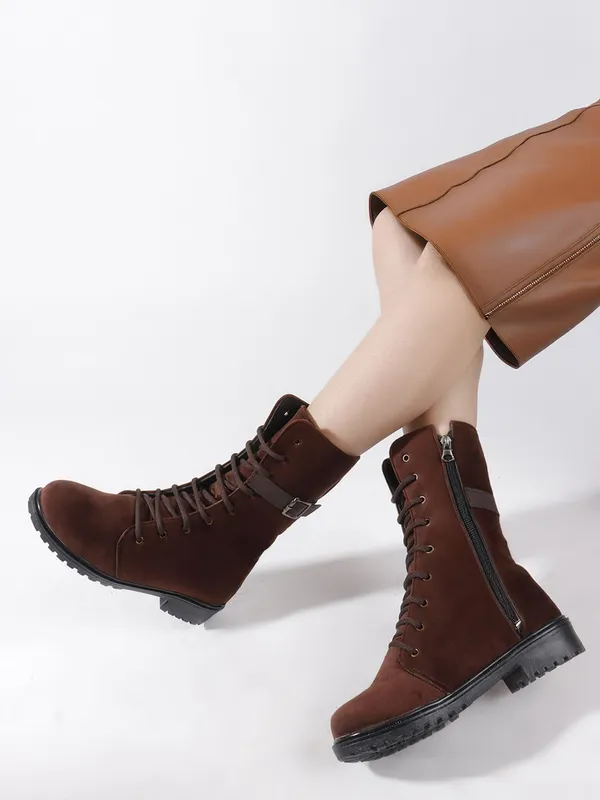 Brown_Suede_Casual_Wedges_Boots_For_Women