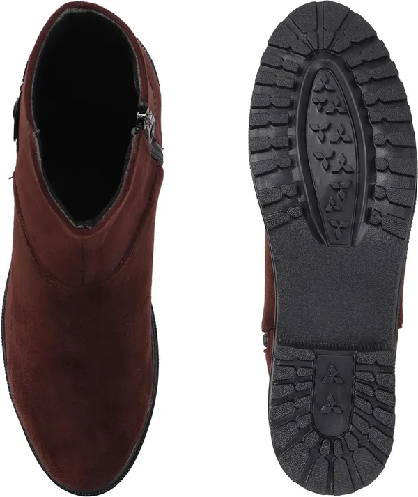 Brown_Suede_Casual_Wedges_Boots_For_Women