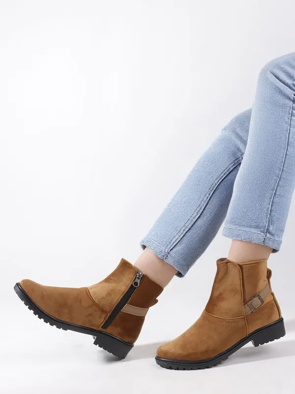Tan_Suede_Casual_Wedges_Boots_For_Women