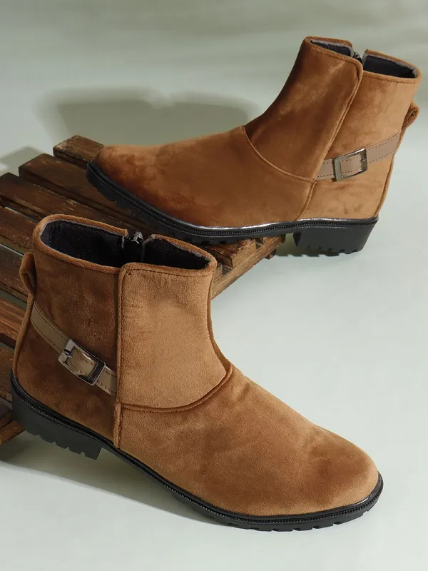 Tan_Suede_Casual_Wedges_Boots_For_Women