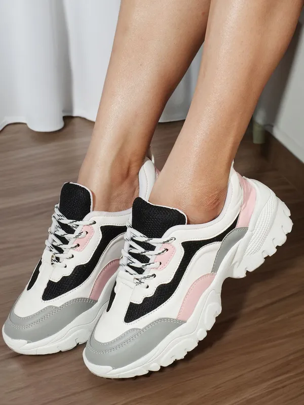 White_Synthetic_Leather_Sports_For_Women