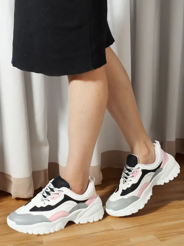 White_Synthetic_Leather_Sports_For_Women