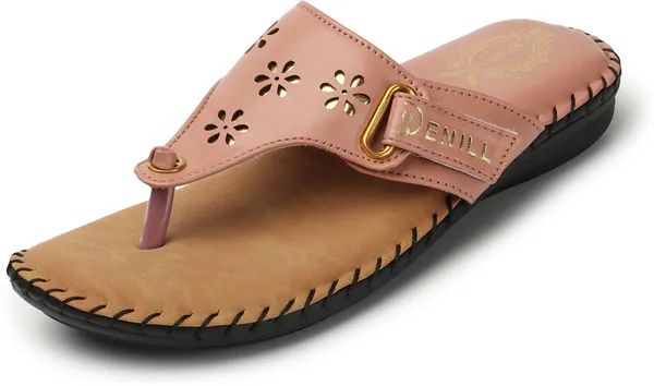 Pink_Synthetic_Flats_For_Women